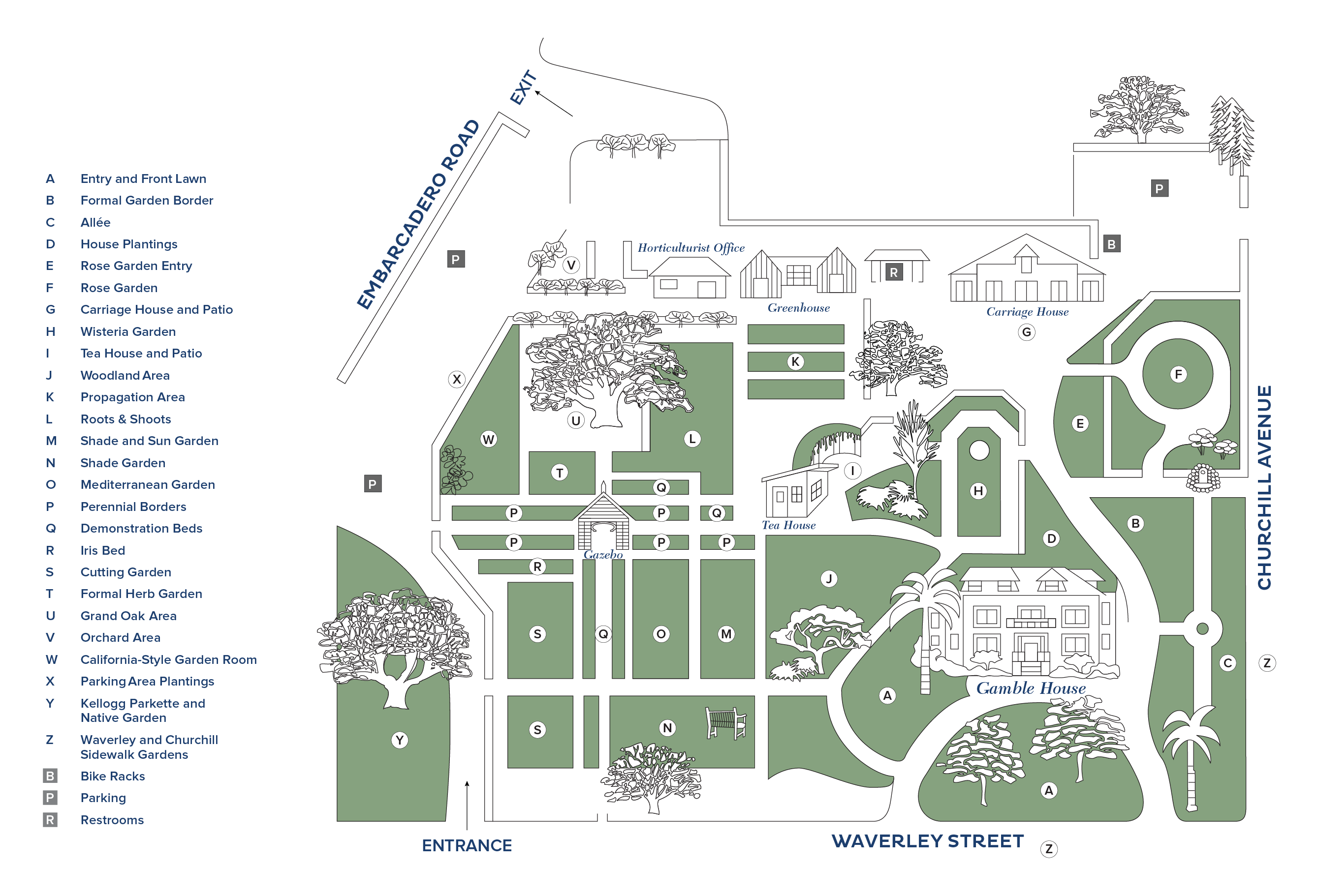 Gamble Garden Map